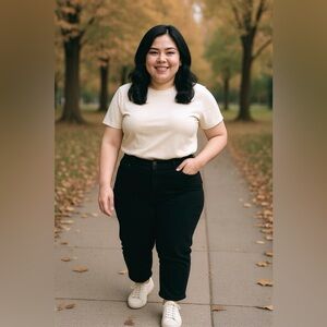 🖤 Liz Claiborne Sara Mid-Rise Slim Jet Black Jeans | 24W 🖤